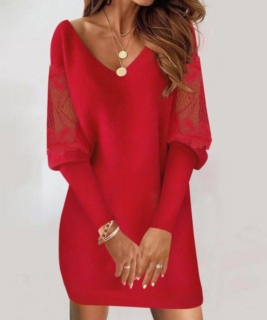 Amelie™ — Robe élégante aux manches dentelle