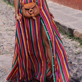 Nancy | Robe maxi à rayures estivales décontractée