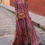 Nancy | Robe maxi à rayures estivales décontractée