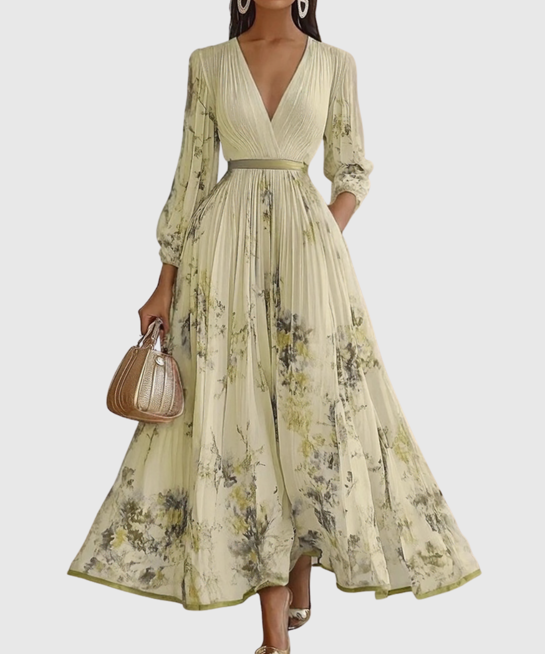 Rowella | Robe Maxi Plissée Élégante