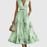Rowella | Robe Maxi Plissée Élégante