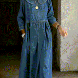 Clara™ | Robe en jean à col Peter Pan