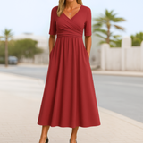 Veronica™ | Robe midi élégante avec charme intemporel