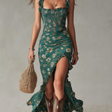 Luna | Robe Longue Élégante Style Rétro