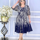 Élodie — Robe élégante à motif fluide