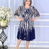 Élodie — Robe élégante à motif fluide