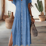 Hélène™ | Robe en denim rétro