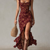 Luna | Robe Longue Élégante Style Rétro