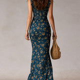 Luna | Robe Longue Élégante Style Rétro