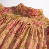 Rosario | Robe Longue Fleurie en Chiffon