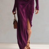 Victoire™ Robe Féminine Asymétrique Élégance Couture
