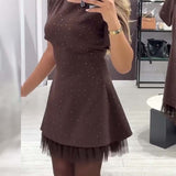 Camille™ – Mini-robe élégante au confort scintillant