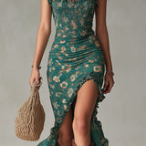 Luna | Robe Longue Élégante Style Rétro