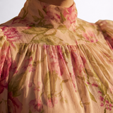 Rosario | Robe Longue Fleurie en Chiffon
