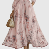 Rowella | Robe Maxi Plissée Élégante
