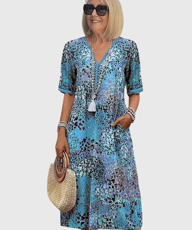 Bella | Robe Midi Florale Élégante