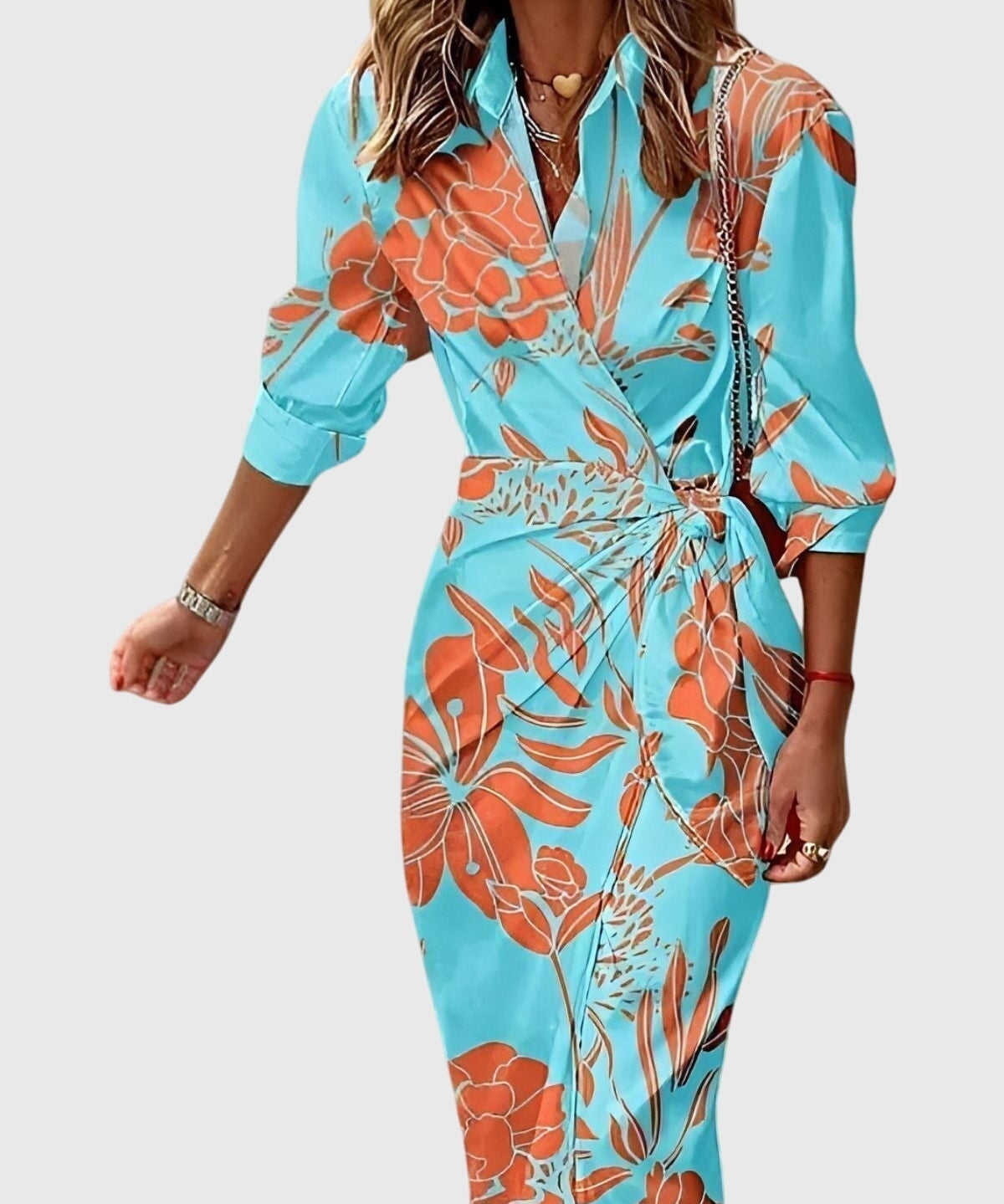 Everly | Robe Enveloppante Élégante Avec Imprimé