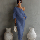 Robe en Lin Écru Sans Épaules