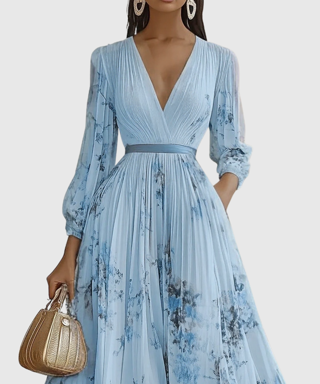 Rowella | Robe Maxi Plissée Élégante
