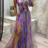 Grace | Robe Maxi Plissée Florale Évasion Estivale