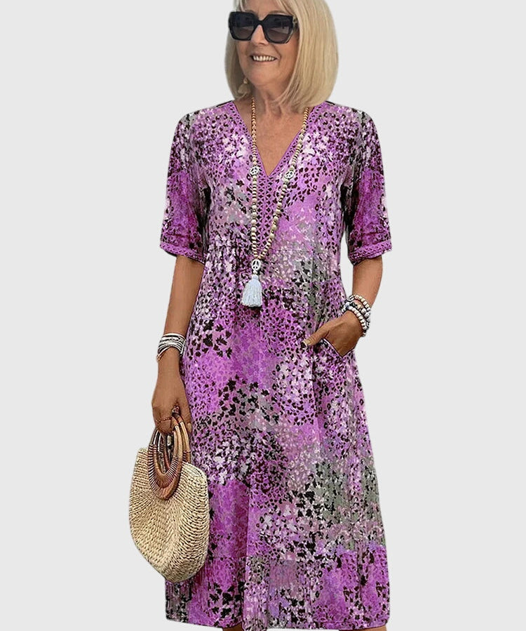 Bella | Robe Midi Florale Élégante