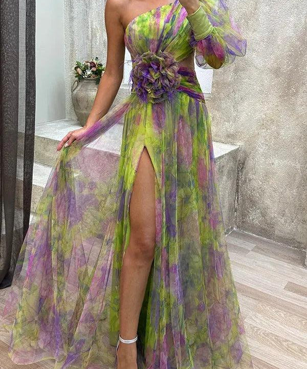 Grace | Robe Maxi Plissée Florale Évasion Estivale
