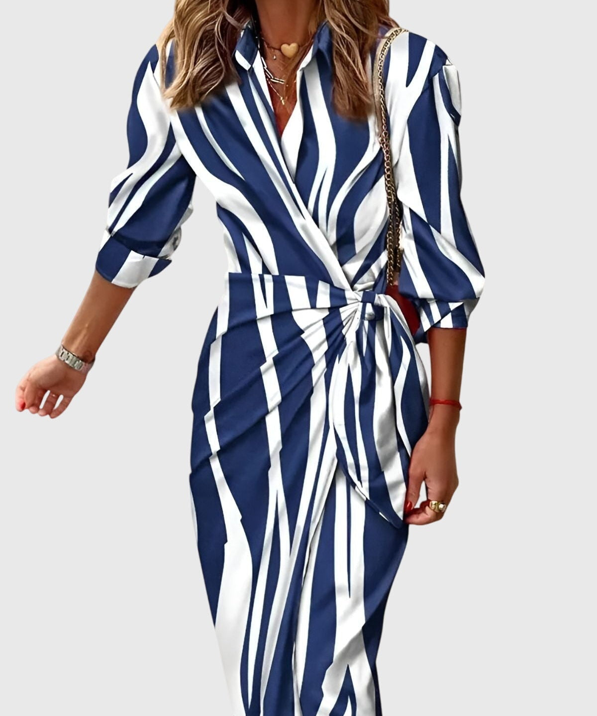 Everly | Robe Enveloppante Élégante Avec Imprimé