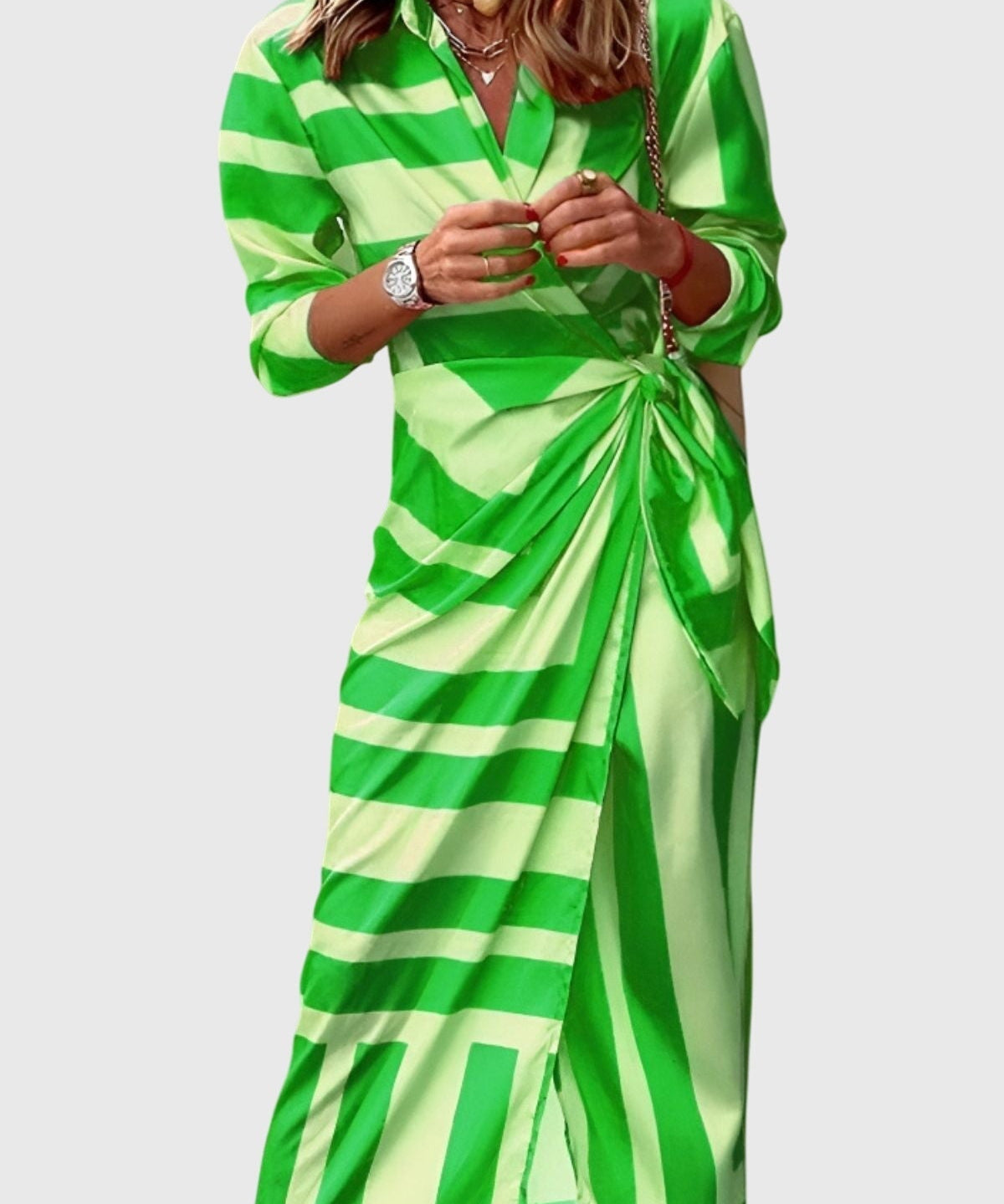 Everly | Robe Enveloppante Élégante Avec Imprimé