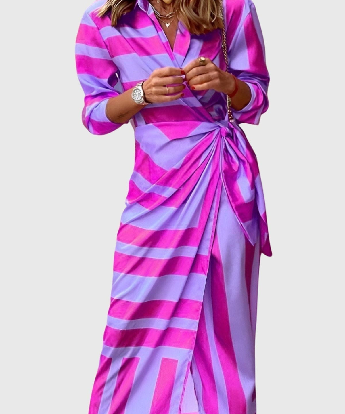 Everly | Robe Enveloppante Élégante Avec Imprimé