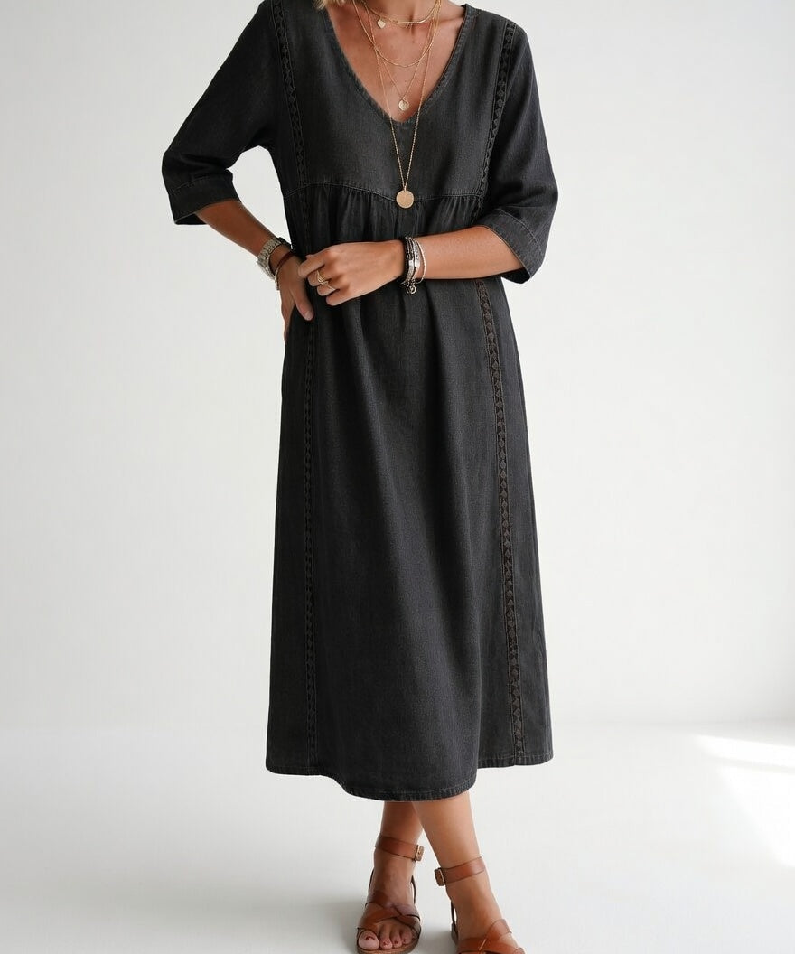Lioréa™ — Robe midi fluide décontractée élégante