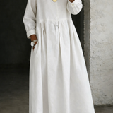 Clara™ | Robe en jean à col Peter Pan