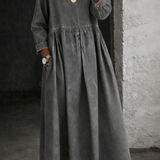 Clara™ | Robe en jean à col Peter Pan