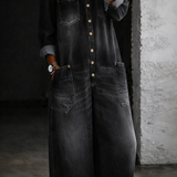 Elena™ | Combinaison denim épaules dénudées