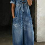 Maya™ | Combinaison denim col V