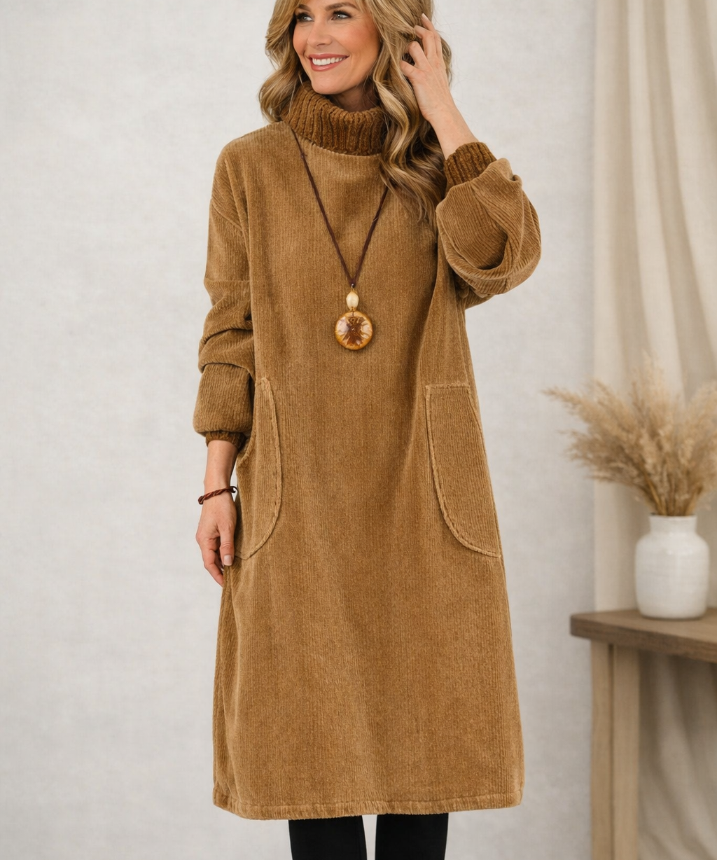 Madeleine™ — Robe midi en maille élégante