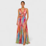 Freya | Robe longue peinte