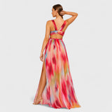 Freya | Robe longue peinte