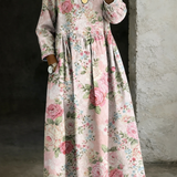 Brooklyn™ | Robe en jean à col fleuri