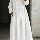 Melissa™ | Robe en jean col rond manches longues