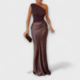 Luna - Robe asymétrique en satin