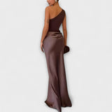 Luna - Robe asymétrique en satin
