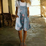 Judy™ | Combinaison en denim floral lavé vintage