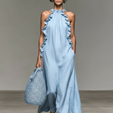Margarida - Robe Maxi Sans Manches en Lin
