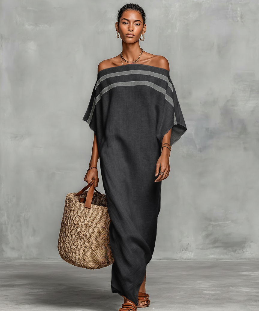 Robe Maxi en Lin Minimaliste
