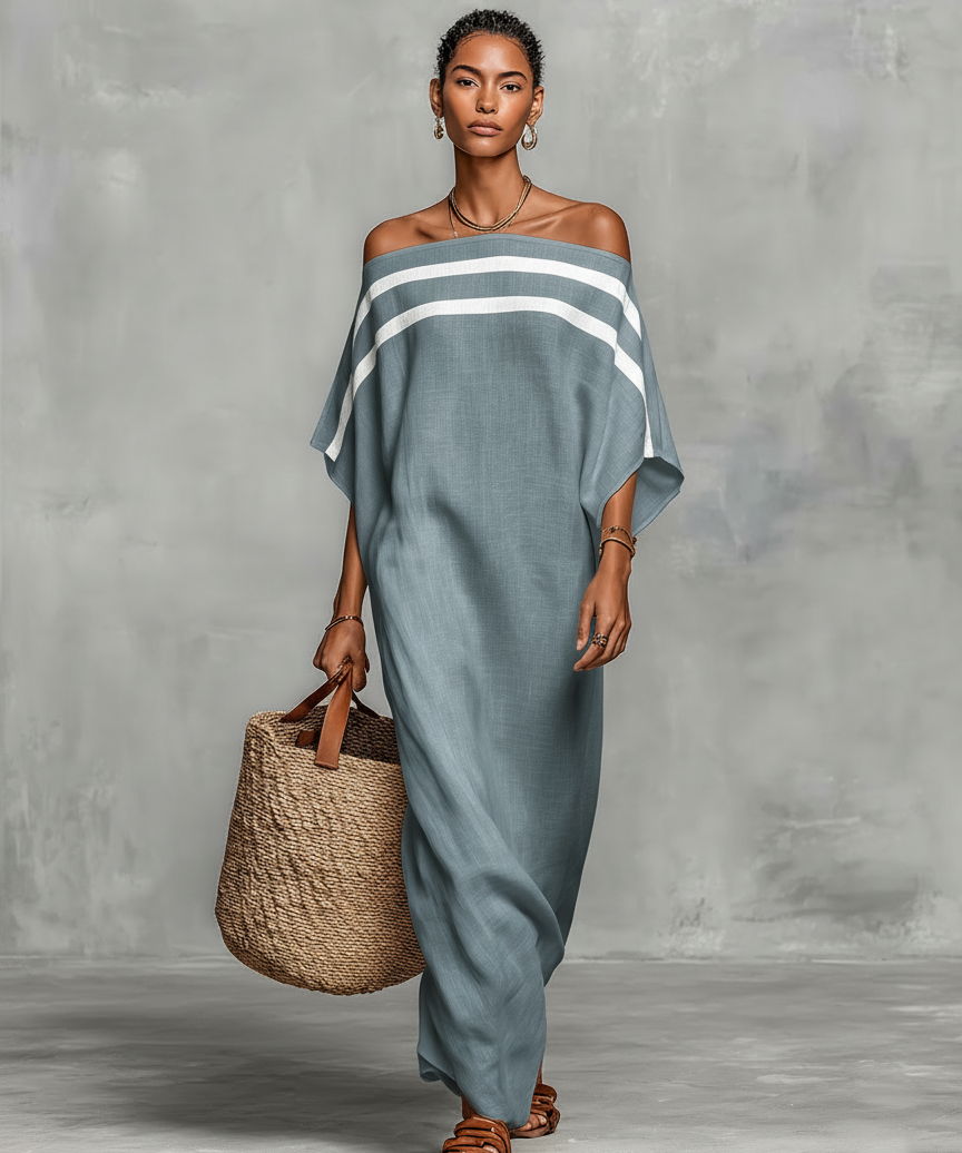 Robe Maxi en Lin Minimaliste
