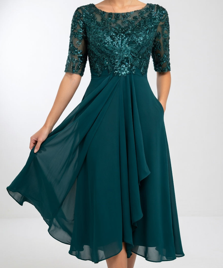 Séraphine™ — Robe midi dentelle élégance intemporelle