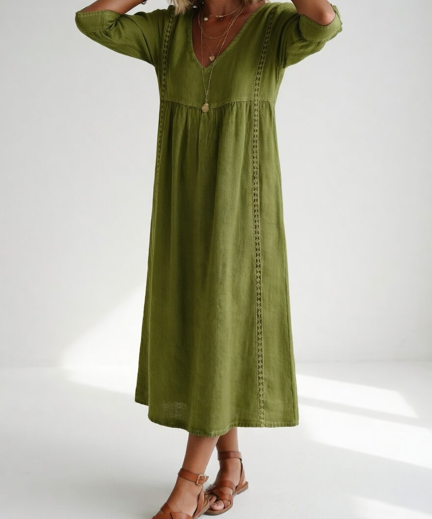 Lioréa™ — Robe midi fluide décontractée élégante