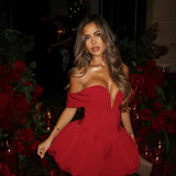 Nina | Robe Mini Bouffante Off-Shoulder