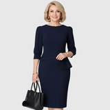 Claudine Bloom | Robe Midi à Volants Élégante