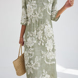 Florésia™ — Robe midi florale fluide élégante